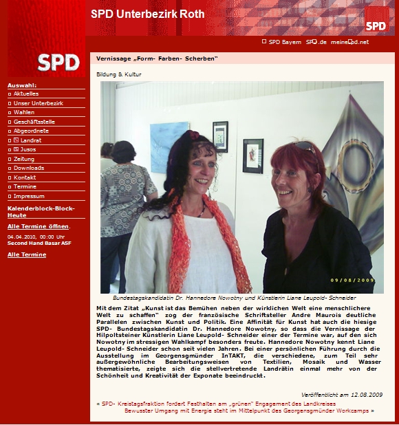 Internetseite SPD Unterbezirk Roth