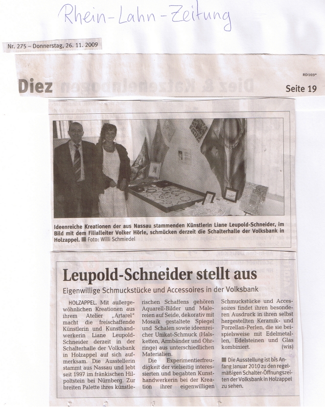 Artikel Rhein-Lahn-Zeitung